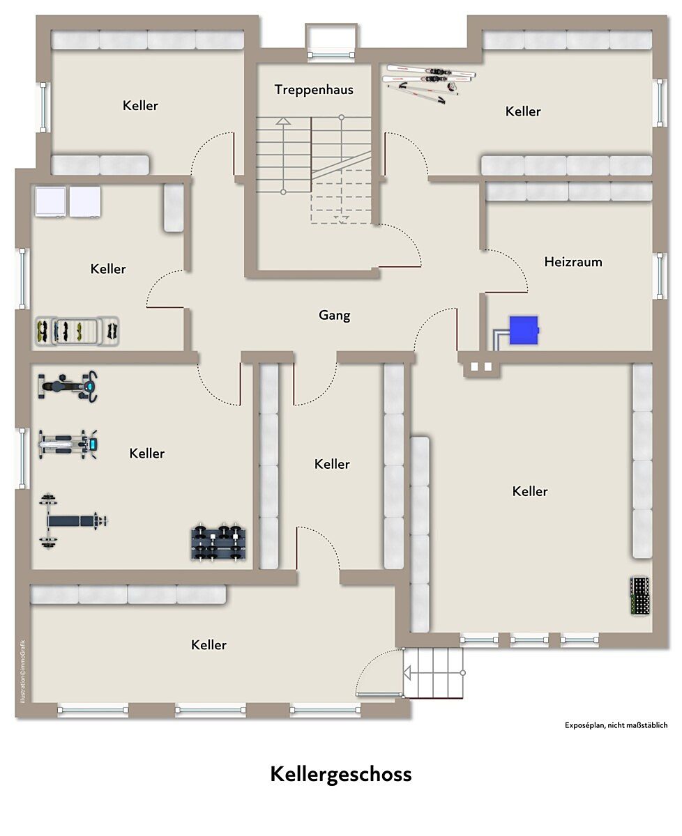 Einfamilienhaus Klardorf, Schwandorf – Grundriss Kellergeschoss