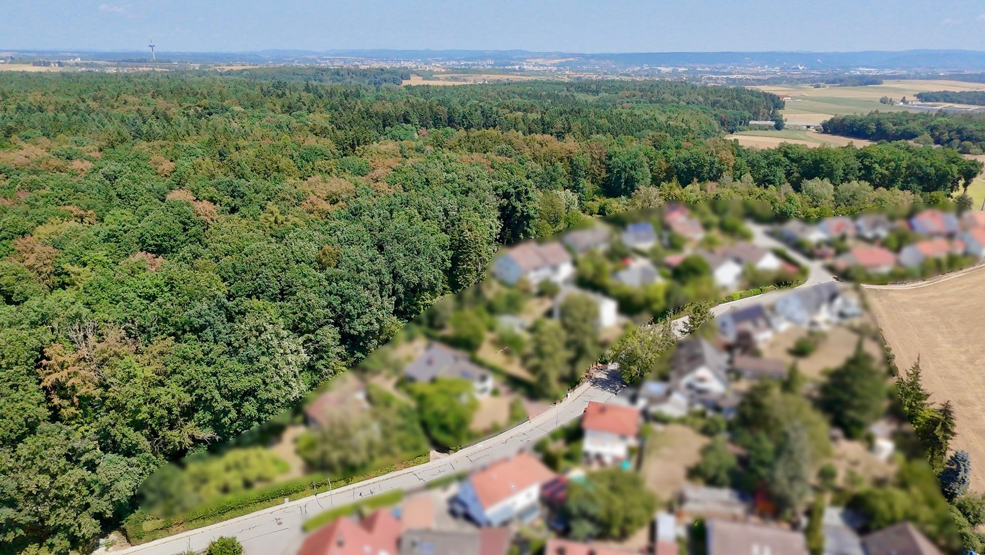 Baugrundstück Niedergebraching, Pentling – Lage im Ort